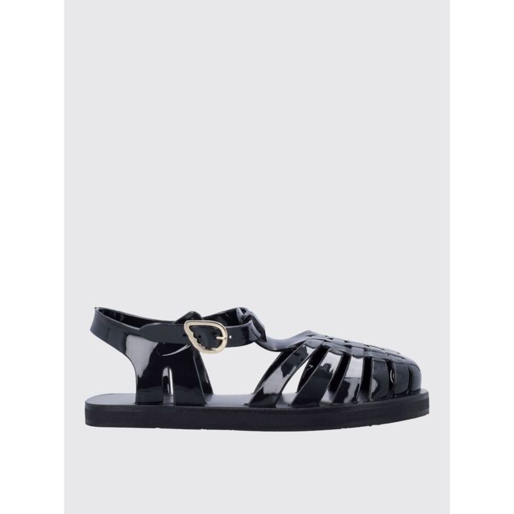 Ancient Greek Flat Shoes Woman Black